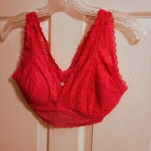 Maurices Womens Bralette Dark Pink L New